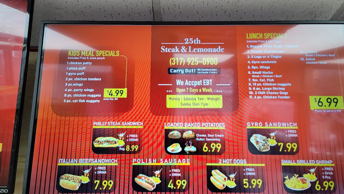 25th Steak & Lemonade Menu - Image 4
